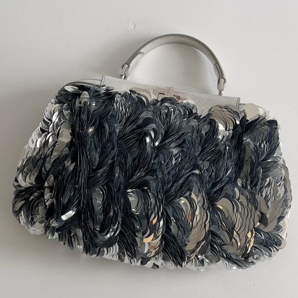 Fendi Silver Big Paillettes Small Size Peekaboo - Picture 7 of 12